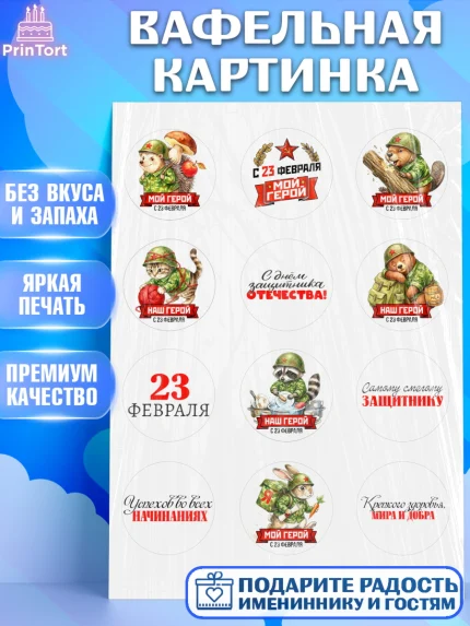 Вафельная картинка, 23 февраля, День защитника отечества, военный, мужчина, танк, самолет, фуражка, арт. PT222734