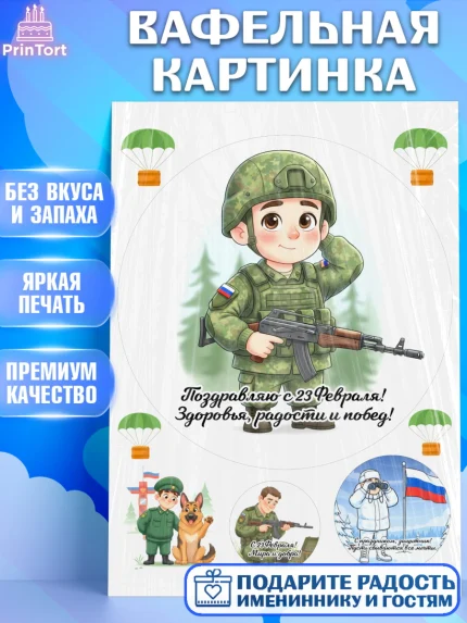 Вафельная картинка, 23 февраля, День защитника отечества, военный, мужчина, танк, самолет, фуражка, арт. PT222755