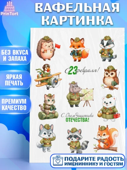 Вафельная картинка, 23 февраля, День защитника отечества, военный, мужчина, танк, самолет, фуражка, арт. PT222779