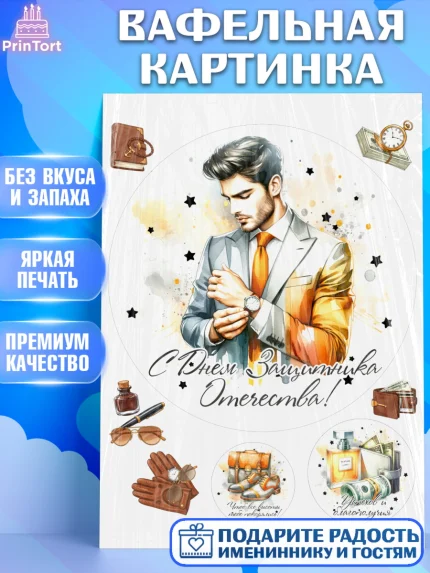 Вафельная картинка, 23 февраля, День защитника отечества, военный, мужчина, танк, самолет, фуражка, арт. PT222787
