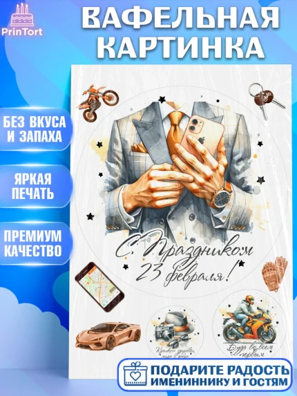 Вафельная картинка, 23 февраля, День защитника отечества, военный, мужчина, танк, самолет, фуражка, арт. PT222788