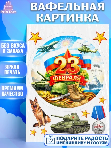 Вафельная картинка, 23 февраля, День защитника отечества, военный, мужчина, танк, самолет, фуражка, арт. PT222811