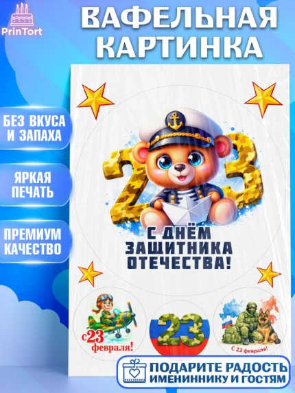 Вафельная картинка, 23 февраля, День защитника отечества, военный, мужчина, танк, самолет, фуражка, арт. PT222813