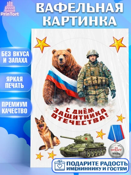 Вафельная картинка, 23 февраля, День защитника отечества, военный, мужчина, танк, самолет, фуражка, арт. PT222814