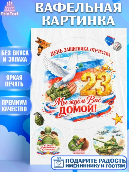 Вафельная картинка, 23 февраля, День защитника отечества, военный, мужчина, танк, самолет, фуражка, арт. PT222829