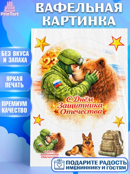 Вафельная картинка, 23 февраля, День защитника отечества, военный, мужчина, танк, самолет, фуражка, арт. PT222834