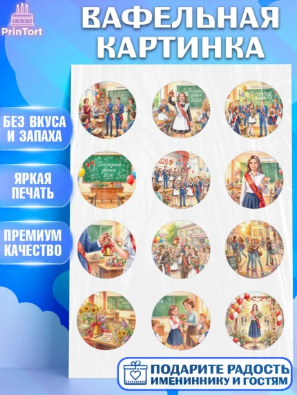 Вафельная картинка, Последний звонок 2026, Поздравления с последним звонком 2026, Школа, Выпускники, арт. PT222992