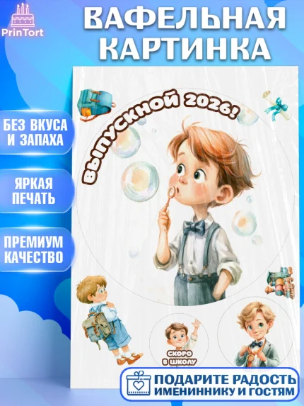 Вафельная картинка, Выпускной в садике 2026, арт. PT223058