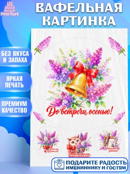 Вафельная картинка, Подарок учителю, Девушка, Выпускной в школе, арт. PT223162