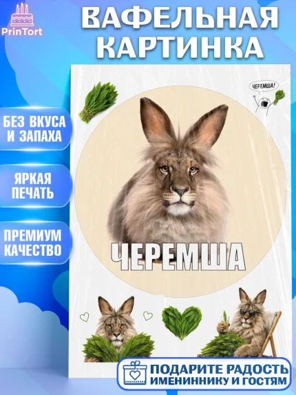 Вафельная картинка, Черемша, Мем Черемша, Девочка, Без конкретного повода, арт. PT223445