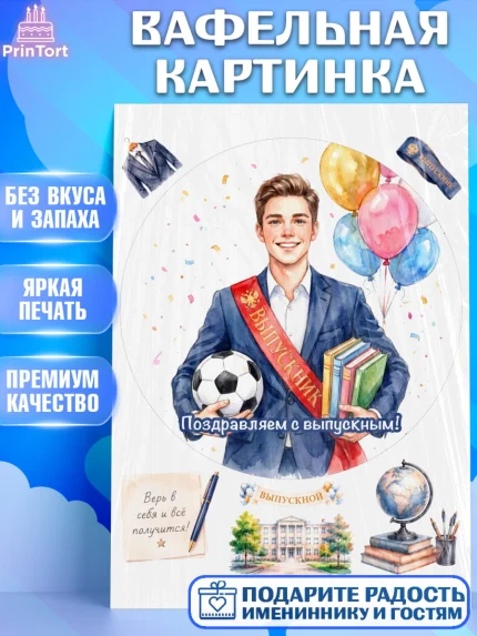 Вафельная картинка, Выпускной в школе, арт. PT223450