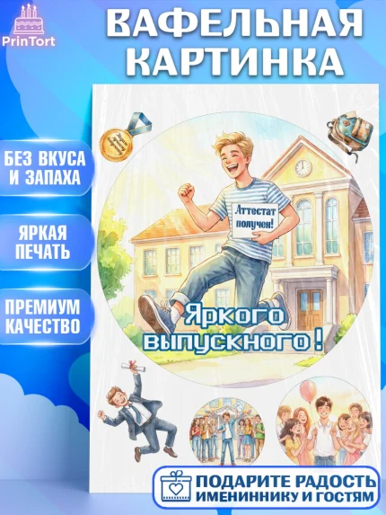 Вафельная картинка, Выпускной в школе, арт. PT223455