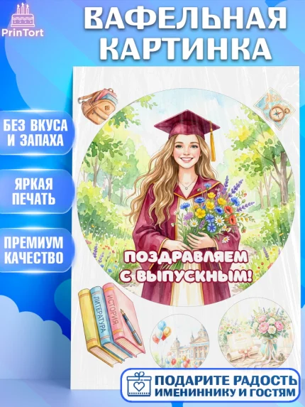 Вафельная картинка, Выпускной в университете, арт. PT223519