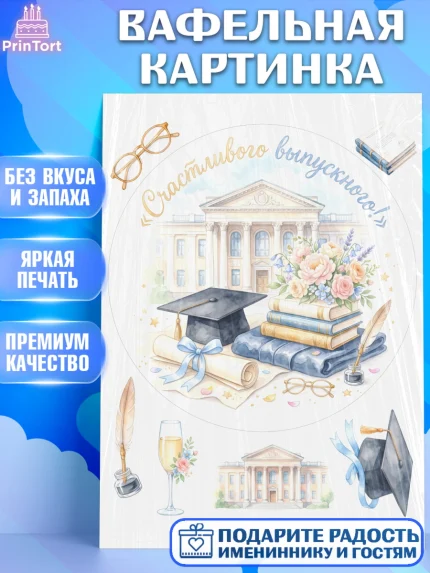 Вафельная картинка, Выпускной в университете, арт. PT223524