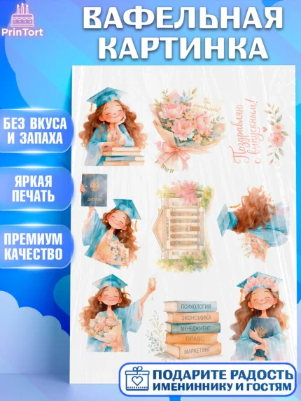 Вафельная картинка, Выпускной в университете, арт. PT223534