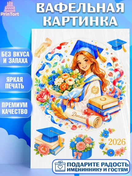 Вафельная картинка, Выпускной в университете, арт. PT223545