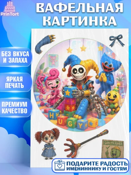 Вафельная картинка, Поппи Плейтайм, Герои Poppy Playtime, Девочка, Без конкретного повода, арт. PT224436