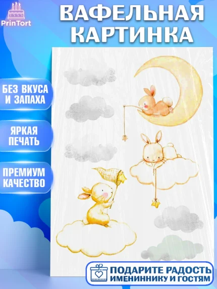 Вафельная картинка, Новорожденный, Малышам, Девочка, День рождения, арт. PT224954