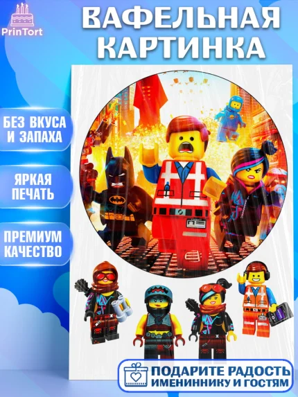 Вафельная картинка, Лего, Lego, Девочка, День рождения, арт. PT225046