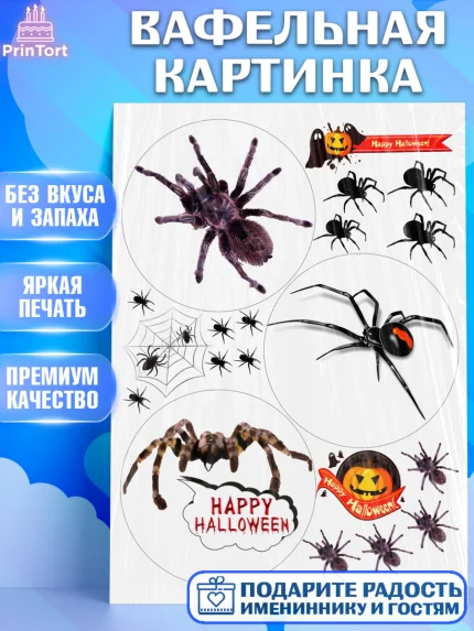 Вафельная картинка, Хэллоуин, Бенто Торт, Девочка, арт. PT225904