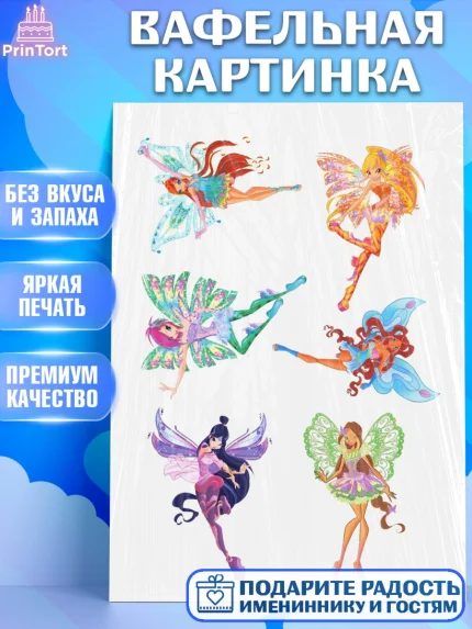 Вафельная картинка, Винкс, Девочка, День рождения, арт. PT225943