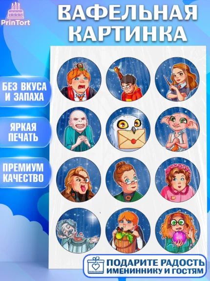 Вафельная картинка, Гарри Поттер, Девочка, День рождения, арт. PT225946