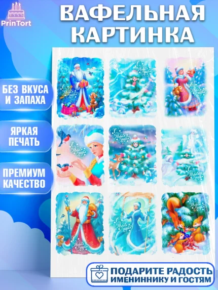 Вафельная картинка, Новый год, Девочка, арт. PT226104