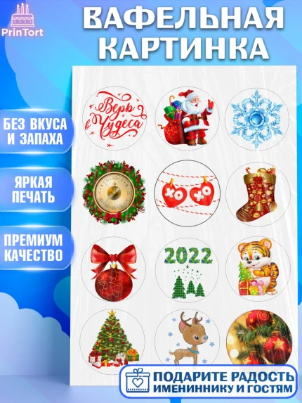 Вафельная картинка, Новый год, Девочка, арт. PT226117