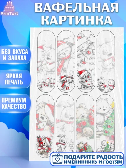 Вафельная картинка, Новый год, Девочка, арт. PT226137