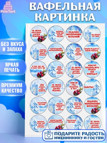 Вафельная картинка, Новый год, Девочка, арт. PT226139