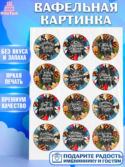 Вафельная картинка, Новый год, Девочка, арт. PT226141