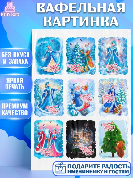 Вафельная картинка, Новый год, Девочка, арт. PT226143