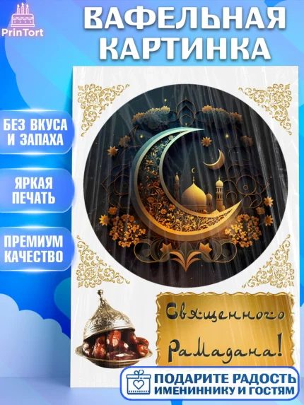 Вафельная картинка, Рамадан, Поздравления с праздником Курбан-байрам, Ислам, Девочка, Курбан-байрам, арт. PT226306