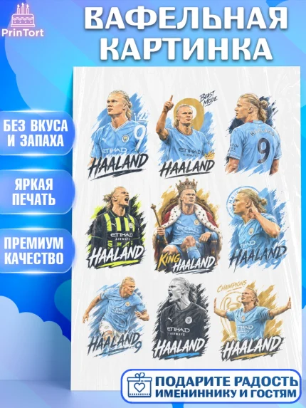 Вафельная картинка, Холланд, Футболист Холланд, Девочка, Без конкретного повода, арт. PT226315
