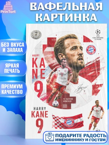 Вафельная картинка, Гари Кейн, Футболист Гари Кейн, Девочка, Без конкретного повода, арт. PT226359