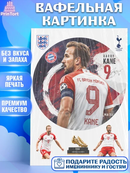 Вафельная картинка, Гари Кейн, Футболист Гари Кейн, Девочка, Без конкретного повода, арт. PT226361