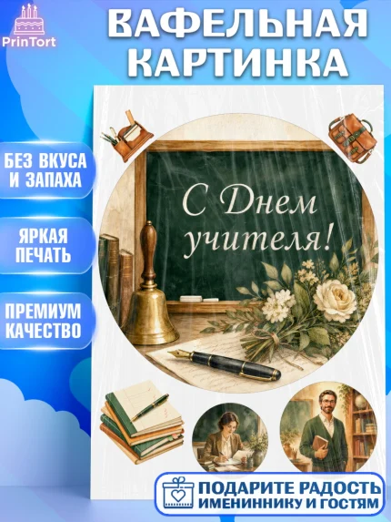 Вафельная картинка, День Учителя, Мальчик, арт. PT227421