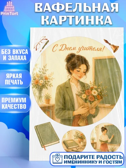 Вафельная картинка, День Учителя, Мальчик, арт. PT227423