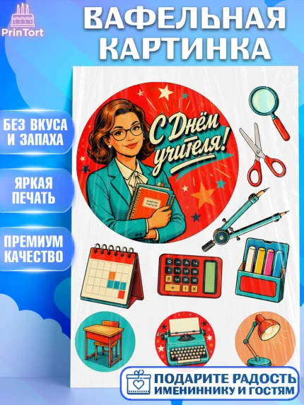 Вафельная картинка, День Учителя, Мальчик, арт. PT227433