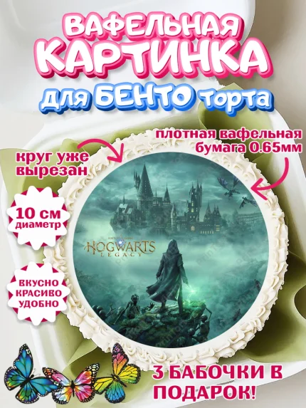 Вафельный круг для Бенто 10см, Гарри Поттер, Хогвартс Легаси, Девочка, День рождения, арт. PT309678