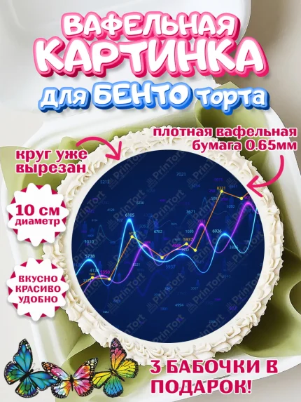Вафельный круг для Бенто 10см, Богатсво, Деньги, Девочка, День рождения, арт. PT309764