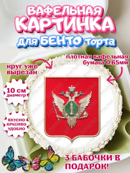 Вафельный круг для Бенто 10см, День Прокуратуры, Прокурор, Мальчик, День рождения, арт. PT310094