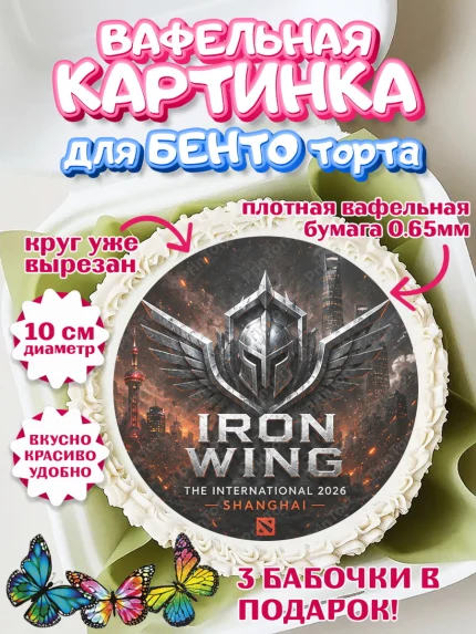Вафельный круг для Бенто 10см, The International, Мальчик, День рождения, арт. PT327379