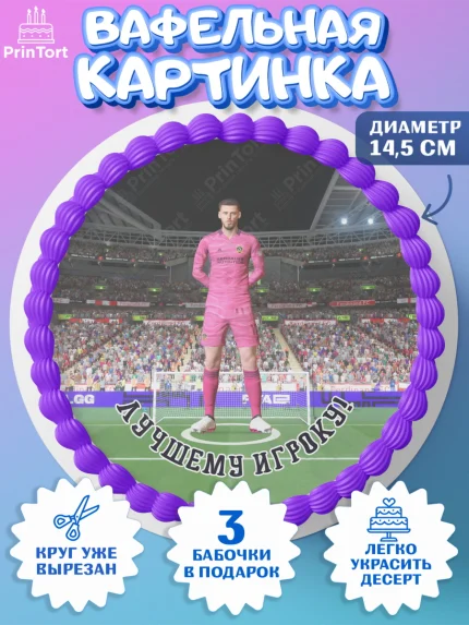 Вафельный круг 14.5см, Футбол FIFA, ФИФА, Мальчик, День рождения, арт. PT606517