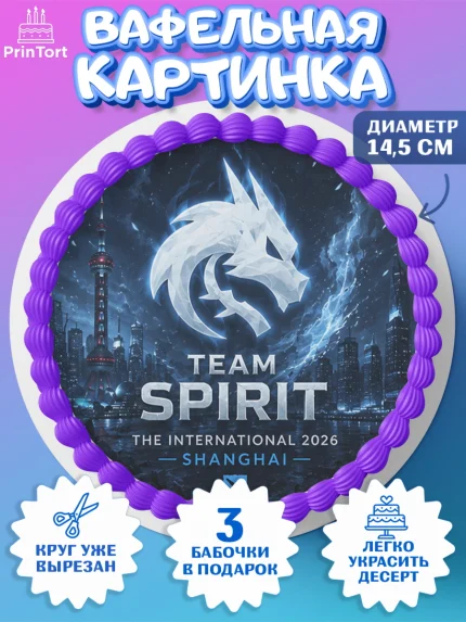 Вафельный круг 14.5см, The International, Dota 2, Мальчик, День рождения, арт. PT627380