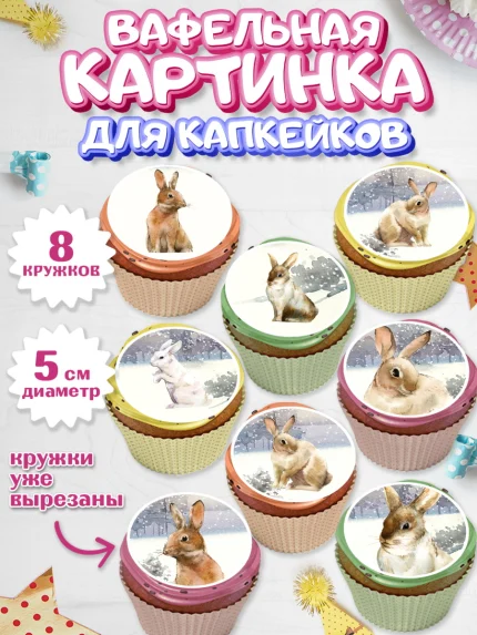 Вафельная картинка для капкейков, Новый год, Мальчик, арт. PT805779_2